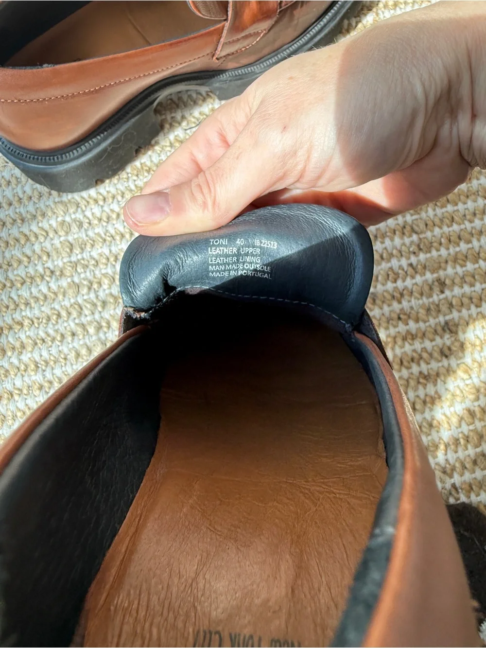 Miz Mooz Toni Lug Sole Penny Loafers in Brandy - Like New